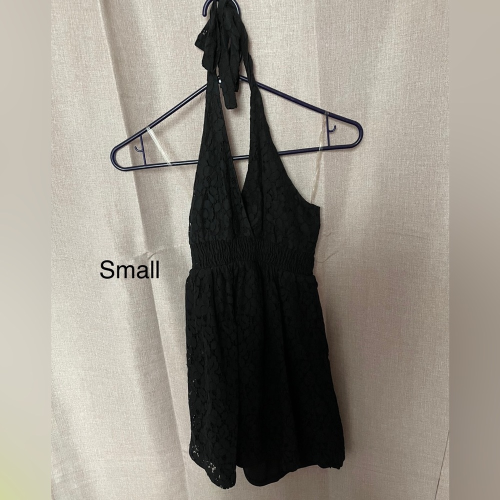 Black lace sun dress